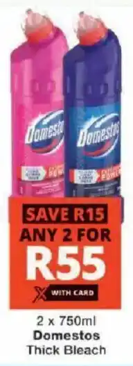 Checkers Domestos Thick Bleach offer