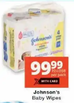 Checkers Johnson's Baby Wipes offer