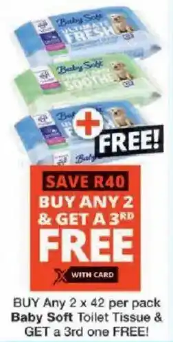 Checkers Baby Soft Toilet Tissue offer