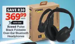 Checkers Xceed Pulse Black Foldable Over-Ear Bluetooth Headphones offer