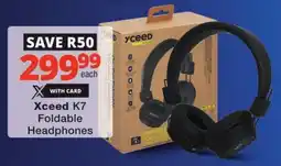 Checkers Xceed K7 Foldable Headphones offer