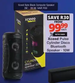 Checkers Xceed Pulse Cylinder Disco Bluetooth Speaker offer