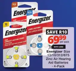 Checkers Energizer Zinc Air Hearing Aid Batteries offer