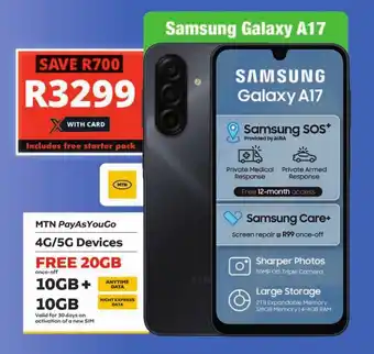 Checkers Samsung Galaxy A17 offer