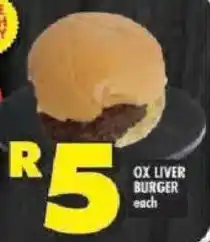 Shoprite Ox liver burger offer