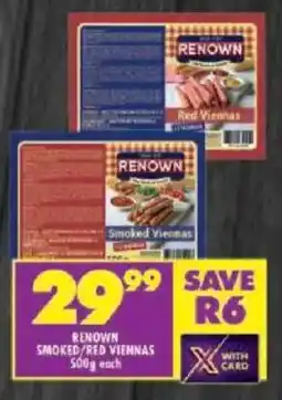 Shoprite Renown smoked/ red viennas offer