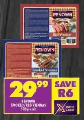 Shoprite Renown smoked/ red viennas offer