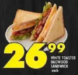Shoprite White toasted dagwood sandwich offer