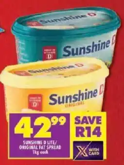 Shoprite Sunshine d'lite/ original fat spread offer