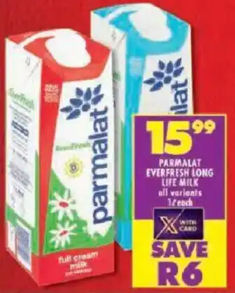 Shoprite Parmalat everfresh long life milk offer