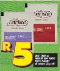 Shoprite Cafe enrista instant 3in1 blend coffee sachet offer