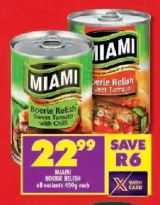 Shoprite Miami boerie relish offer