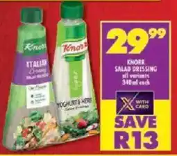 Shoprite Knorr salad dressing offer