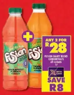 Shoprite Fusion dairy blend concentrate offer