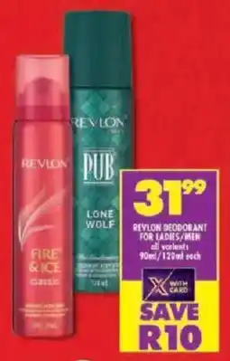Shoprite Revlon deodorant for ladies/ men offer