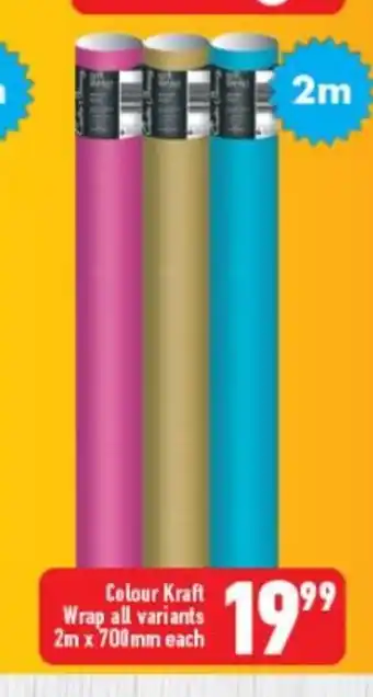 Colour Kraft Wrap All Variants 2m x 700mm each