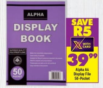 Shoprite Alpha A4 Display File 50-Pocket offer