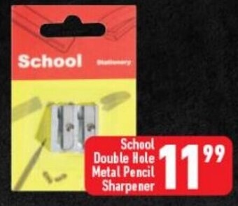 School Double Hole Metal Pencil Sharpener