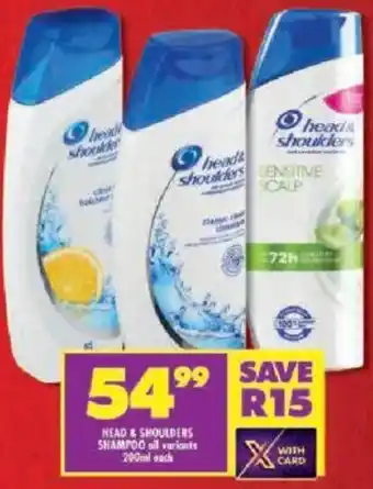 Shoprite Head & shoulders shampoo offer