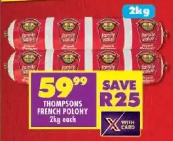 Shoprite Thompsons french polony offer