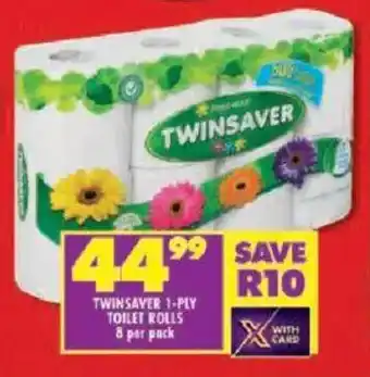 Shoprite Twinsaver 1-ply toilet rolls offer