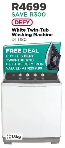 House & Home Defy White Twin-Tub Washing Machine offer