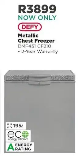 House & Home Defy Metallic Chest Freezer offer