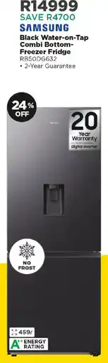 House & Home Samsung Black Water-on-Tap Combi Bottom-Freezer Fridge offer
