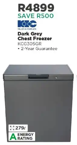 House & Home KIC Dark Grey Chest Freezer offer