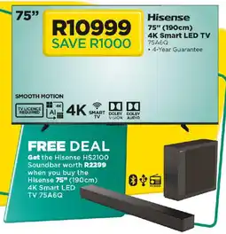 House & Home Hisense 75" 4K Smart LED TV offer