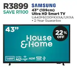 House & Home Samsung 43" Ultra HD Smart TV offer