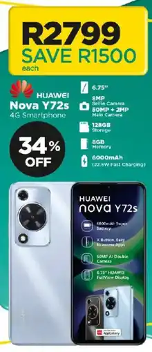 House & Home Huawei Nova Y72s 4G Smartphone offer
