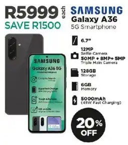 House & Home Samsung Galaxy A36 5G Smartphone offer