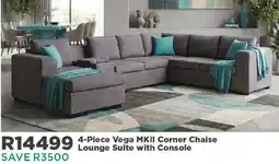 House & Home Vega MKII Corner Chaise Lounge Suite with Console offer