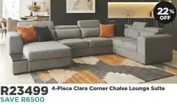 House & Home Clara Corner Chaise Lounge Suite offer
