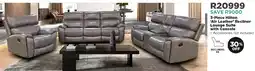 House & Home Hilton Air Leather Recliner Lounge Suite with Console offer