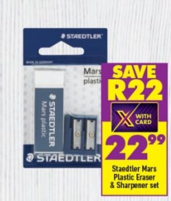 Shoprite Staedtler Mars Plastic Eraser & Sharpener Set offer