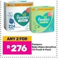 Game Pampers Baby Wipes Sensitive OR Fresh 4-Pack offer