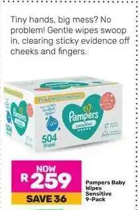 Game Pampers Baby Wipes Sensitive 9 Pack offer