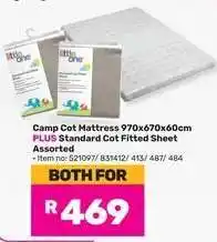 Game Camp Cot Mattress and Fitted Sheet offer