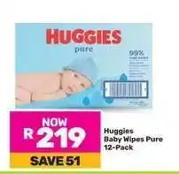 Game Huggies Baby Wipes Pure 12 Pack offer