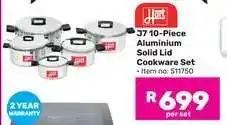Game J7 10-Piece Aluminium Solid Lid Cookware Set offer
