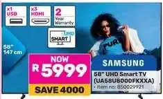 Game Samsung 58 UHD Smart TV offer