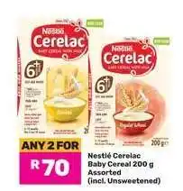 Game Nestlé Cerelac Baby Cereal 200 g Assorted (incl. Unsweetened) offer
