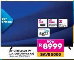 Game 70 UHD Smart TV (UA70U8000FKXXA) offer