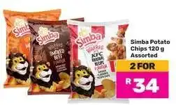 Game Simba Potato Chips 120 g Assorted offer