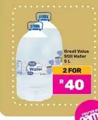 Game Great Value Still Water 5 L offer