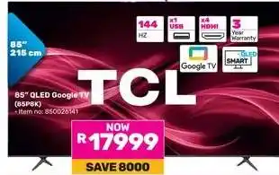 Game 85 QLED Google TV (85P8K) offer