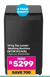 Game 14 kg Top Loader Washing Machine (WT3K1423UB) offer