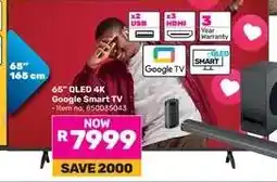 Game 65” QLED 4K Google Smart TV offer